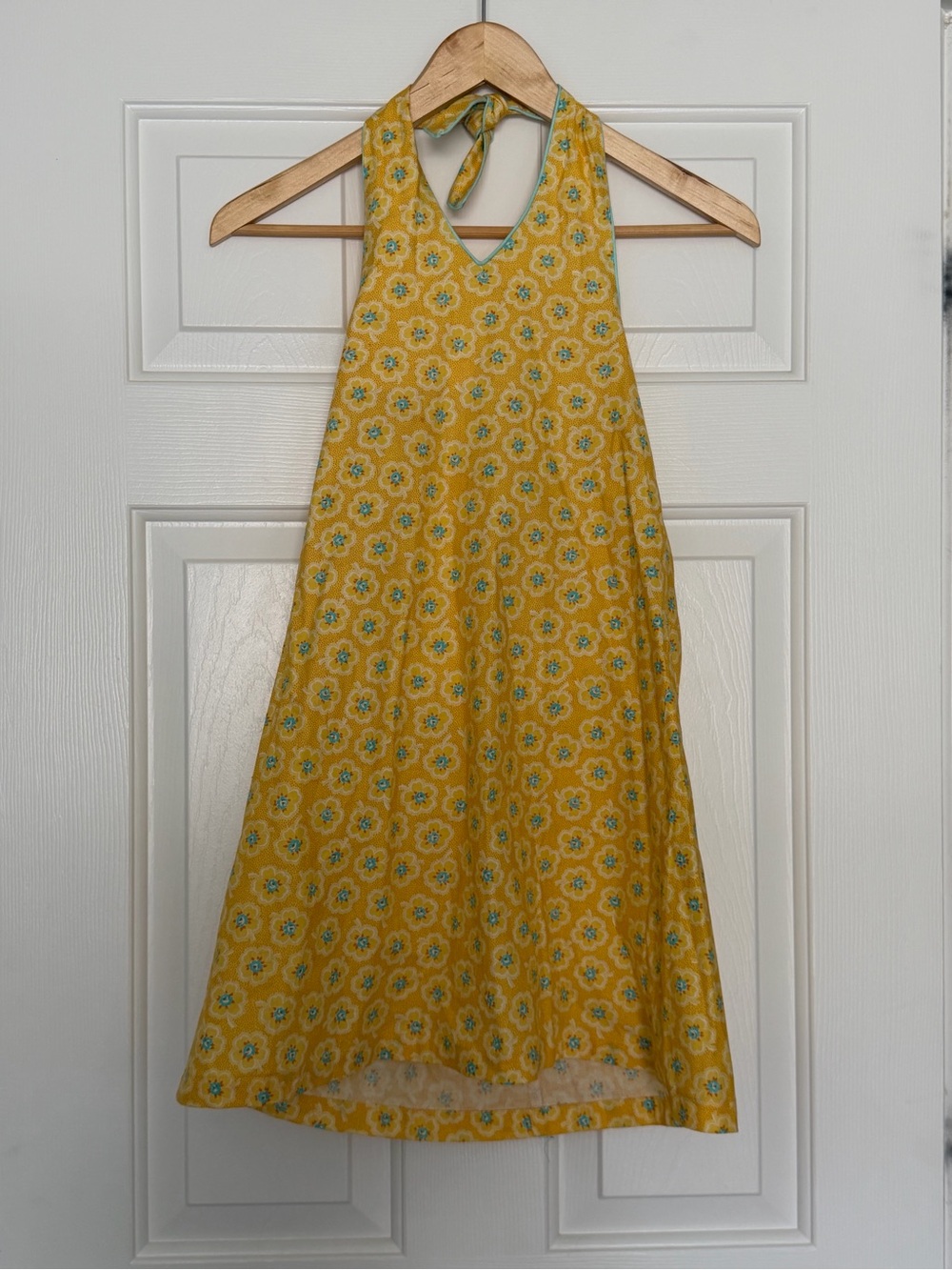 Pears & Bears Girls' Yellow Floral Halter Dress size 6 NWT